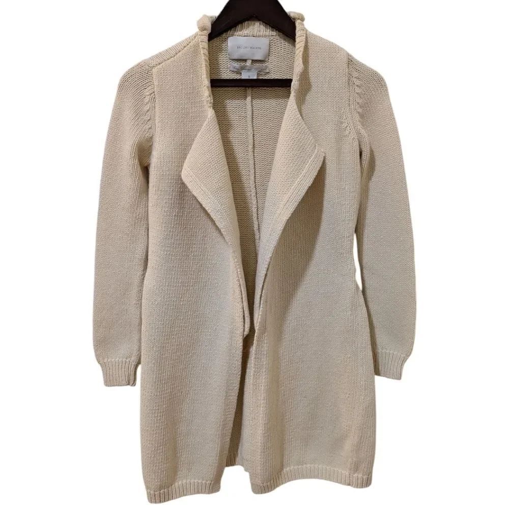 Brochu Walker Spring/Summer 2009 Cotton Open Chunky Knit Duster Cardigan Cream S